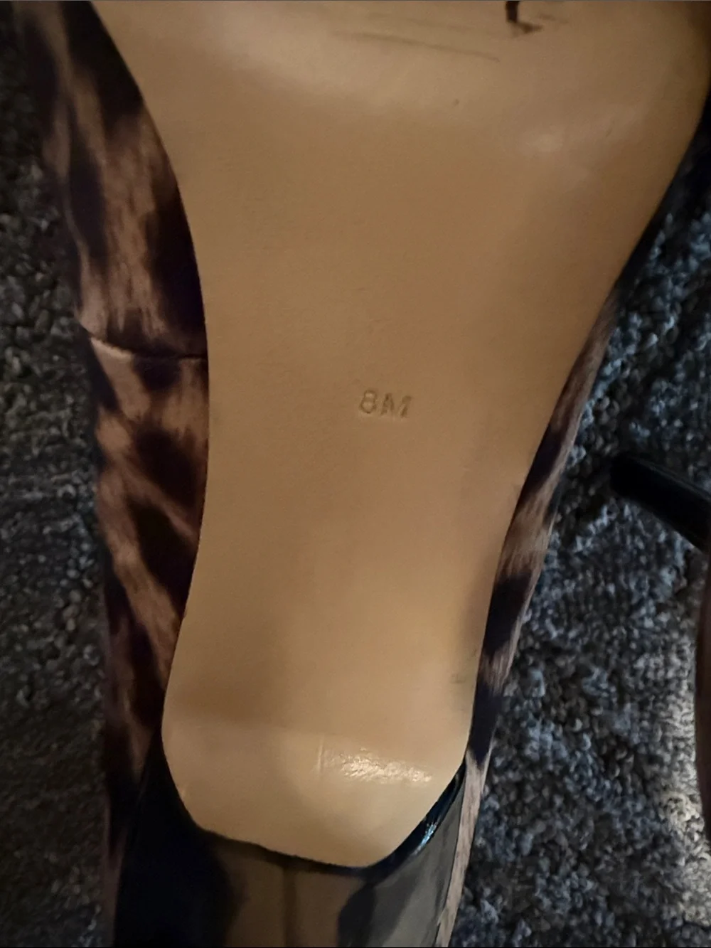 GUESS Leopard Print Chain Detail Heels - Brown